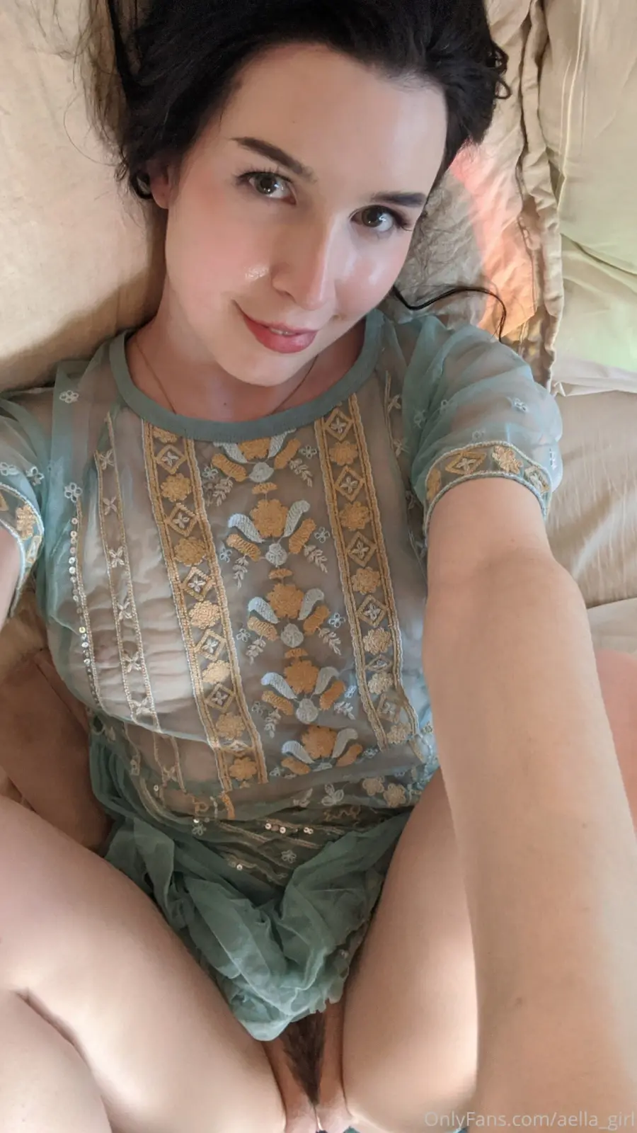 Aella_girl Naked Tease in Black Stockings — 6