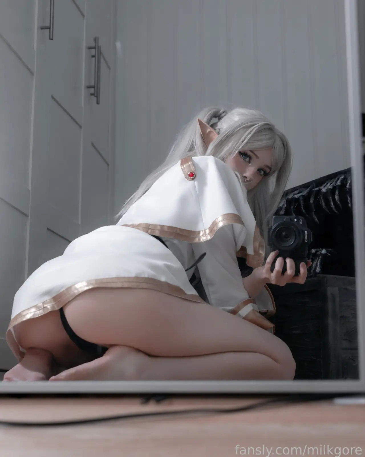 Milkgore Elf Ears & Tattoos Selfie Tease