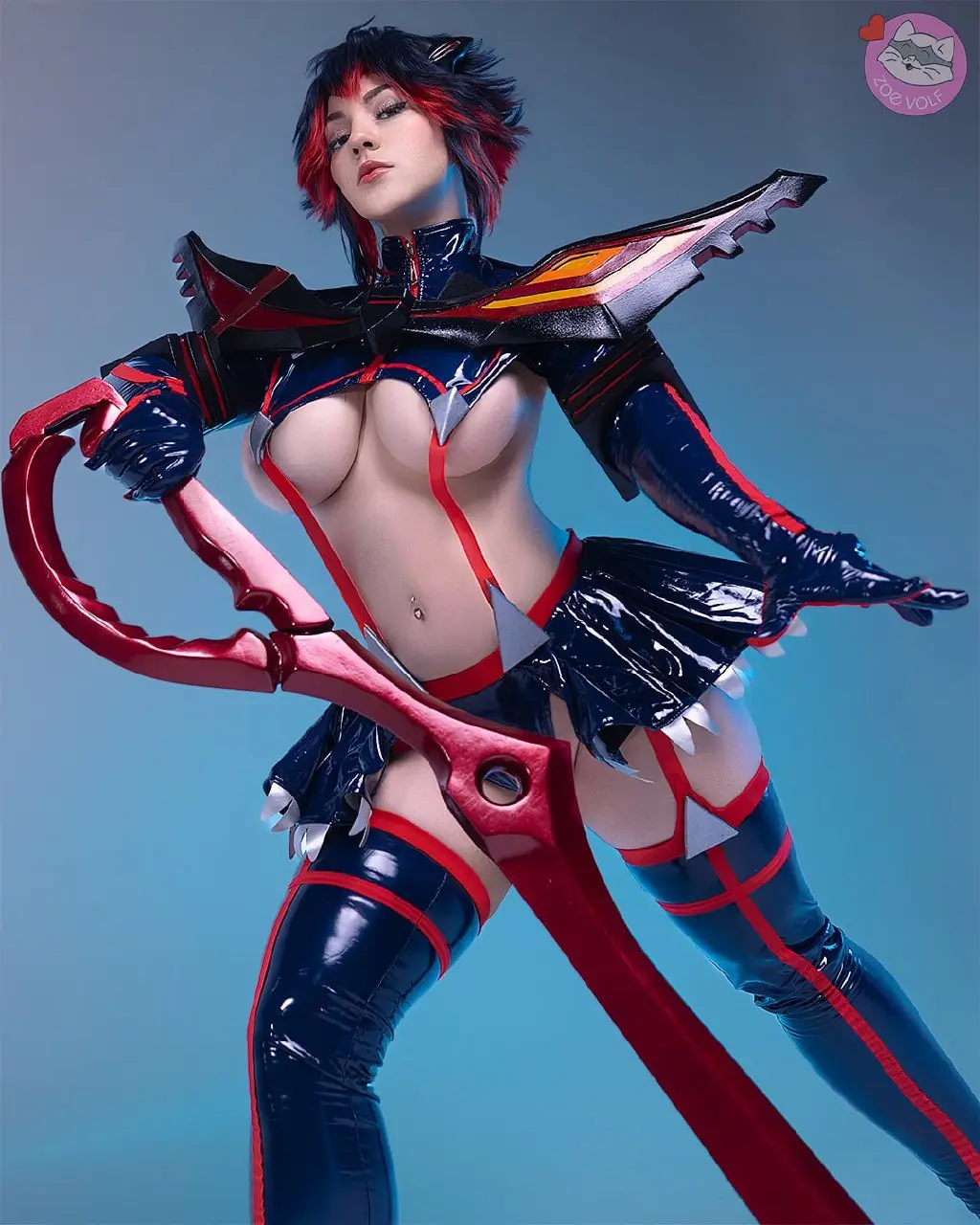 Zoe Volf Curvy Cosplay in Latex & Bunny Outfits — 6