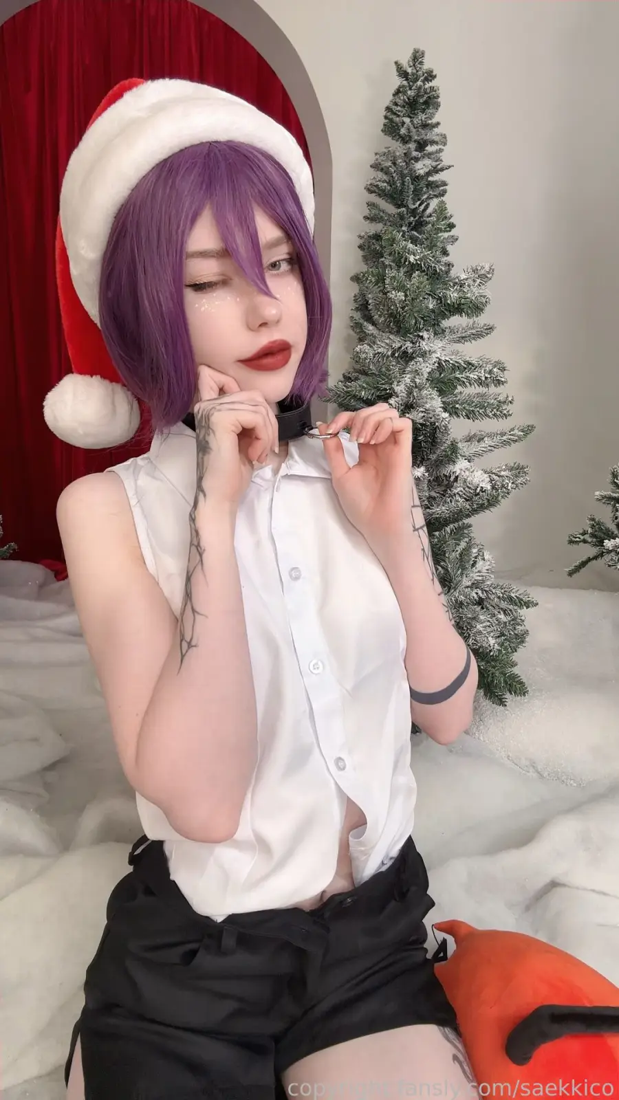 Saekkico's Inked Tease in Pigtails & Lingerie — 6