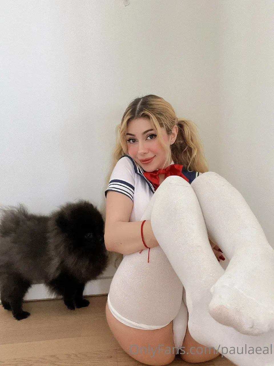 Paulaeal Busty Cosplay Tease: Elf Ears to Schoolgirl — 7