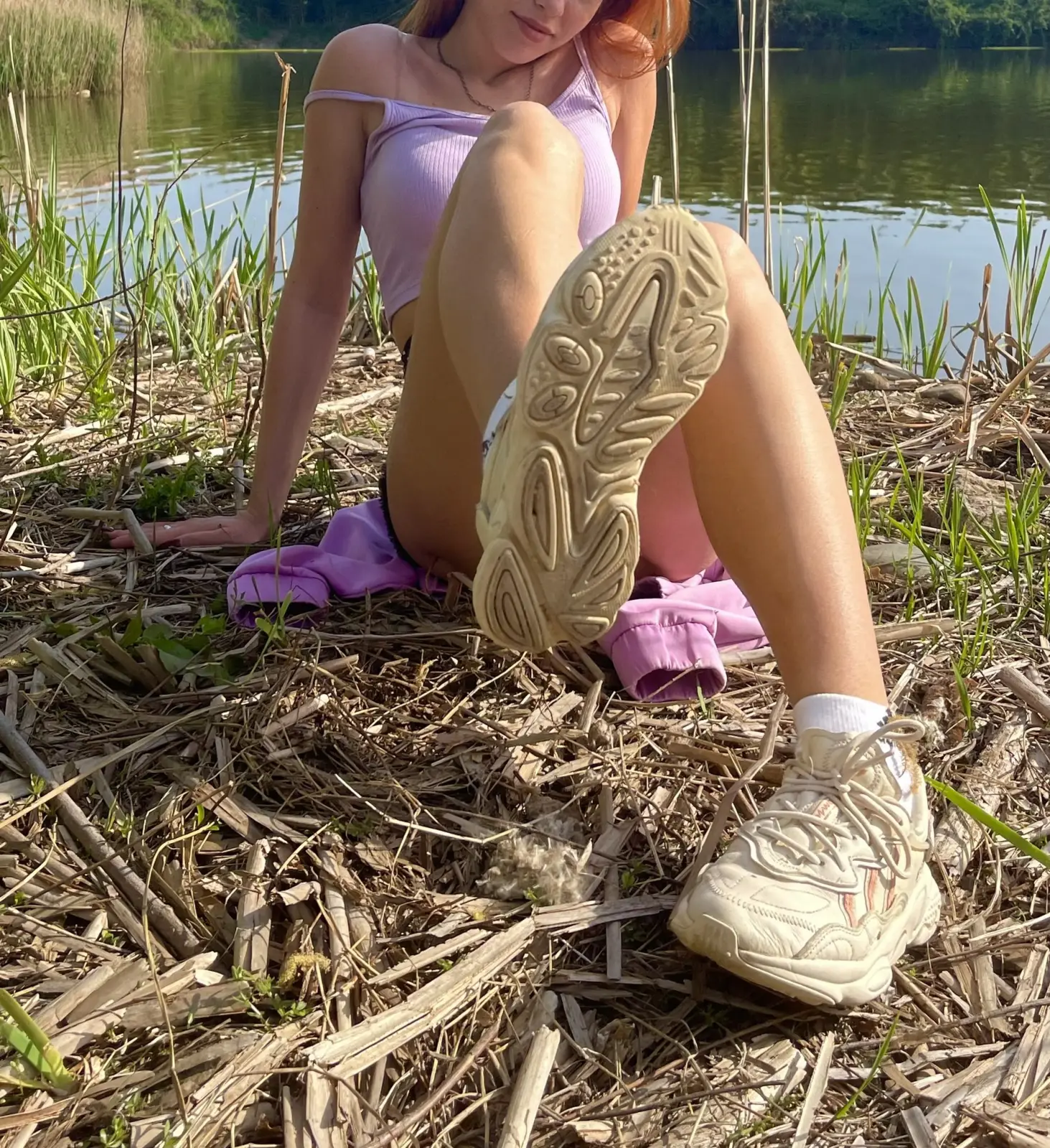 Devochkassevera Redhead in Sheer Pantyhose Lingerie — 6