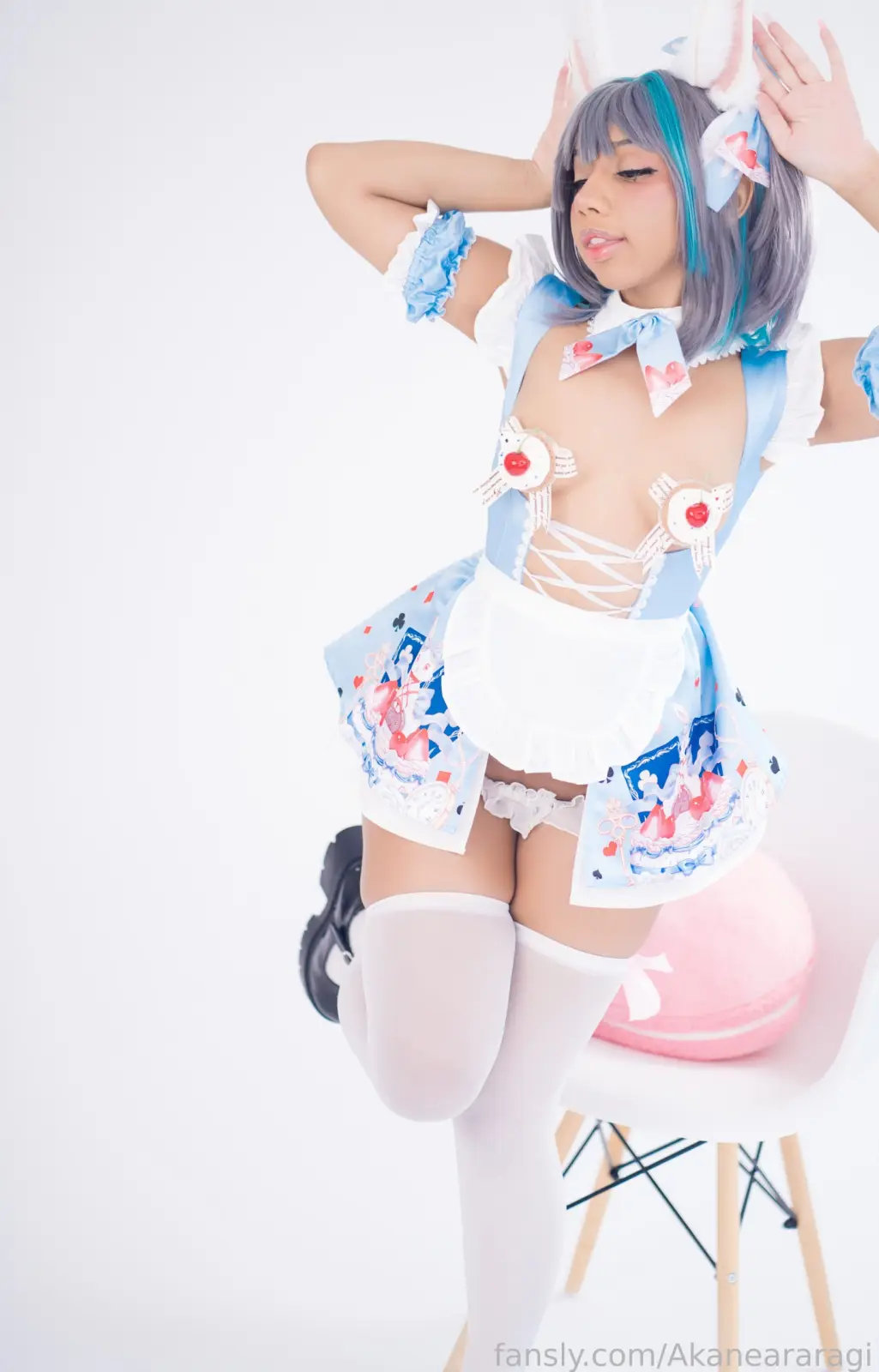Akane Araragi Bunny Cosplay Tease Gallery