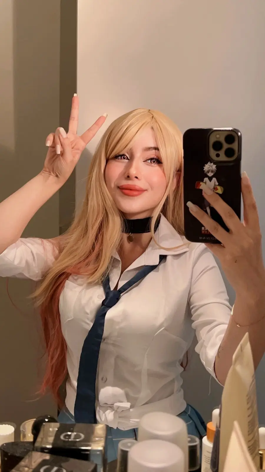 Paulaeal Busty Cosplay Tease: Elf Ears to Schoolgirl — 4