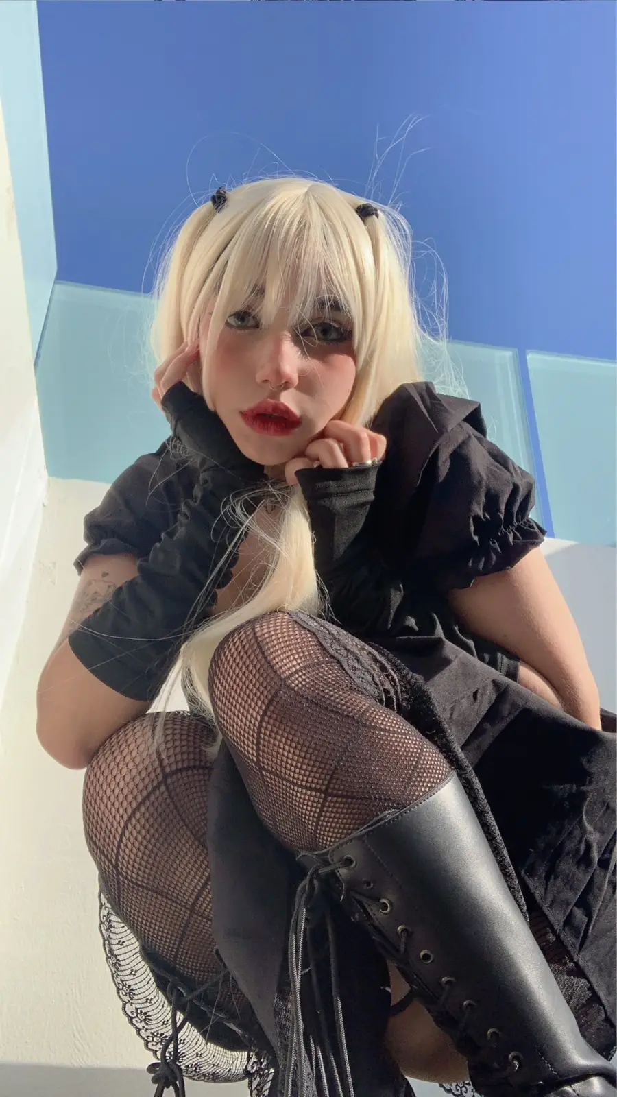 Tattooed Alt Babes Tease in Lace & Fishnets