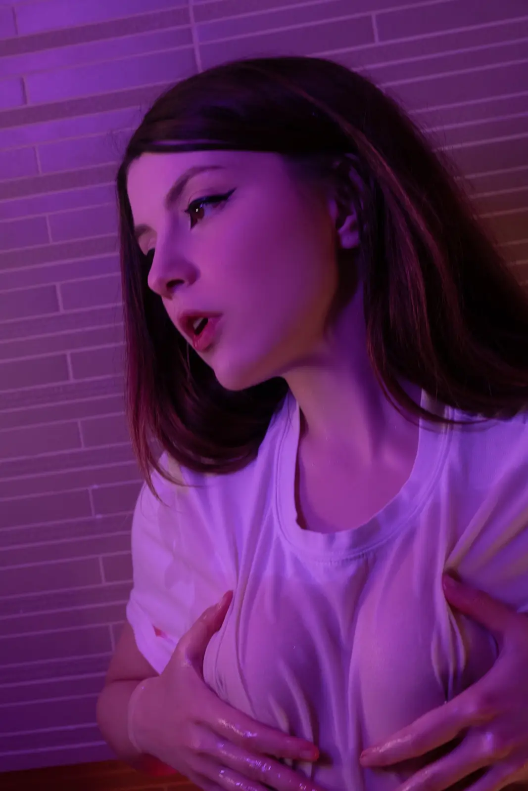 Olyashaa Santa Lingerie Tease & Oily Wet Poses — 4