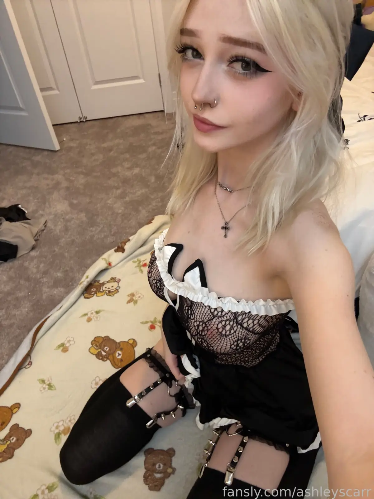9bitez Teases in Fishnet Lingerie — 2