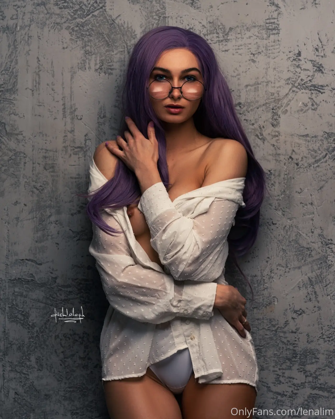 Lena Lim Nude Tease: Colorful Wigs & Seductive Poses — 7