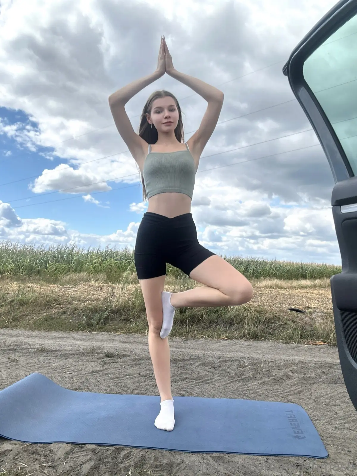Mashenka Yoga Strip to Bold Nude Poses