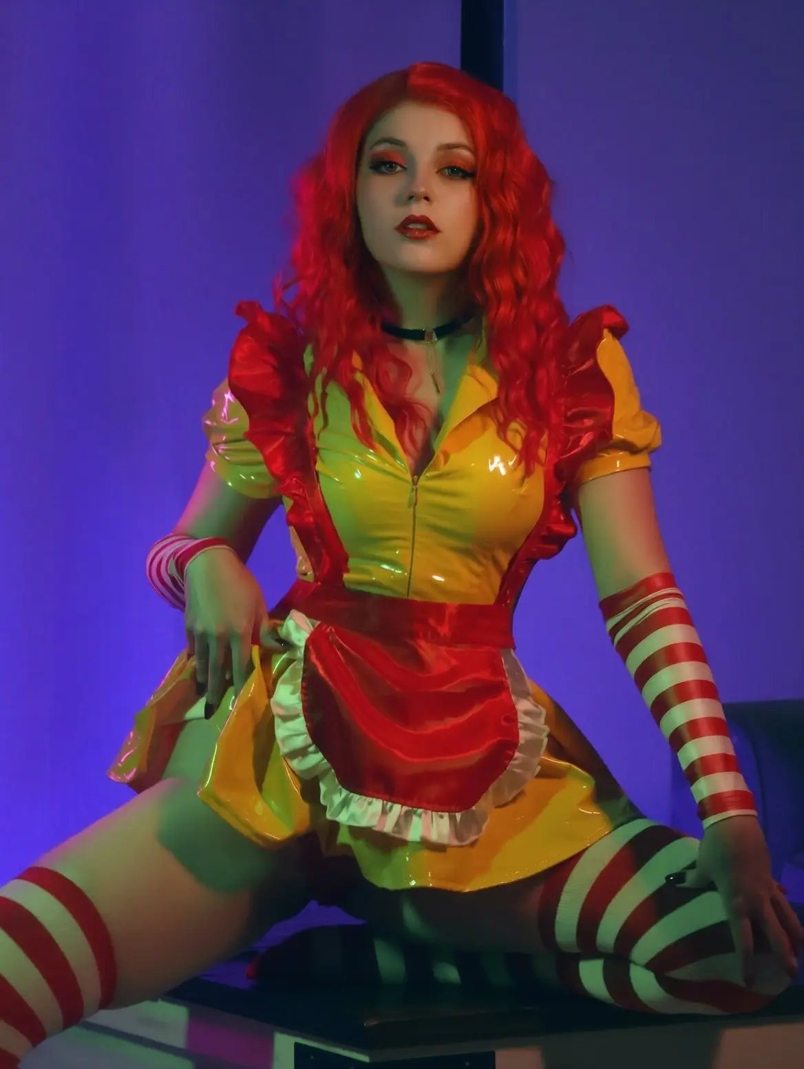 Olyashaa McDonald's Latex Tease & Dark Hooded Seductress