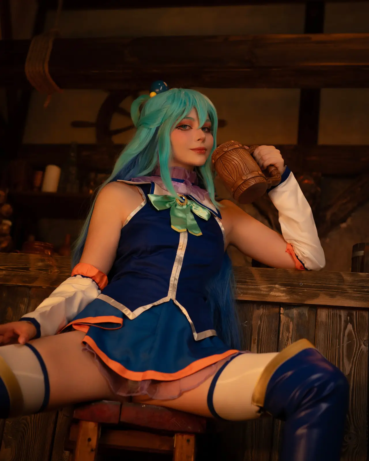 Dosya Gasai Tsuki.Des Nude Aqua Cosplay Tease
